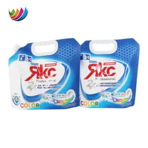 Eco Refill Stand up Spout Pouch With Handle Custom Printed Leak proof for Laundry Detergent Fabric Softener