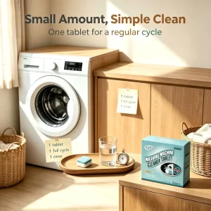 Eco Safe Non Toxic Biodegradable Ingredients for Deep Monthly Maintenance Washing Machine Tablets
