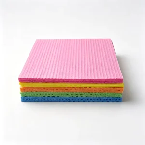 Eco Wood Pulp Cotton Cleaning Cloths Swedish Towel Cellulose Dish Cloth Kitchen Sponge and Scouring Pads