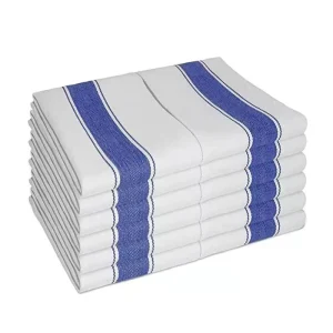 Eco friendly 100% Cotton Reusable Woven Striped Kitchen Dish Tea Towel Set Quick Dry