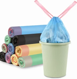 Eco friendly Biodegradable Compostable Side Gusset Trash Bags PLA Heavy Duty 13 Gallon Capacity Indoor Household Use