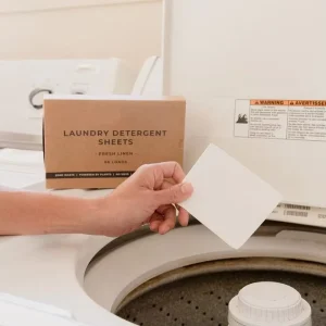 Eco friendly Easy Dissolving Portable Detergent Strips Eco Laundry Detergent Sheet for Laundry Machine