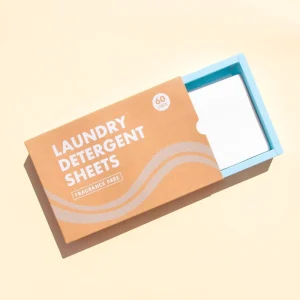 Eco friendly Laundry Detergent Sheets OEM Biodegradable Natural Laundry Sheets Boxed 30 Pieces (11cm*14cm)