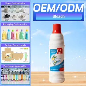 Eco-friendly Liquid Bleach Detergent for Apparel Laundry Stain Remover with 50%-80% Active Ingredients