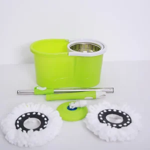 Eco-friendly Microfiber Dual-Drive Bucket Telescopic Steel Durability Head Spin Tech Floor Cleaning Magic Mop