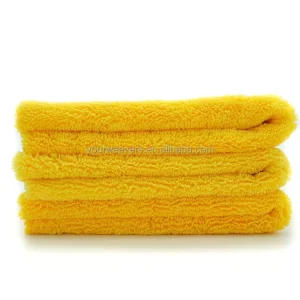 Edgeless Microfiber Long short Pile Cleaning Cloth 40×40 400gsm Microfiber Cleaning Towel Cloth for Car Kitchen Cleaning