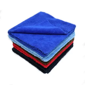 Edgeless Thick Terry Cloth Long and Short Pile Towel Gray Blue 40*40cm Dry Wash Car Towel Microfiber Clean Cloth