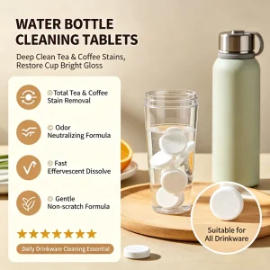 Effervescent Odor Remover Cleansing for Tumblers Hydration Packs Sports Bottles Water Bottle Cleaning Tablets