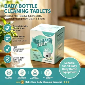 Efficient Effervescent Tablets for Milk Bottles Nipples and Tableware Quick Dissolve Baby Bottle Machine Cleaner