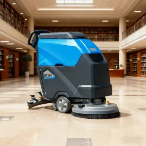 Electric 3 Wheel Janitor Cart with 600 lb Capacity Rust Resistant 2600 h Efficiency Designed for Cleaning Tiled Floors