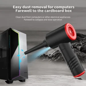 Electric Air Duster Blower 6000mAh Battery Portable Car and Household Cleaning Tool with Vacuum Storage Bag