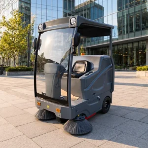 Electric Automatic Ride-On Floor Sweeper and Scrubber Machine for Logistics Center