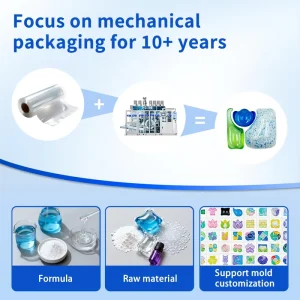 Electric Automatic Rotary Drum-Type Water-Soluble Film Laundry Liquid Pod Filling Sealing Capping Machine