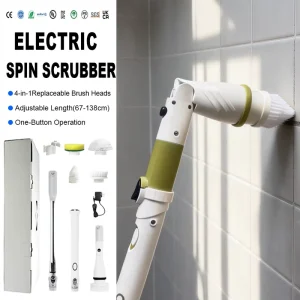 Electric Automatic Spin Retractable Adjustable Flexible Cordless Toilet Cleaning Brush IPX6
