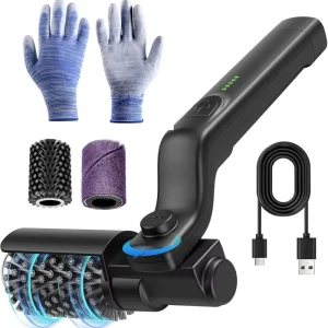 Electric BBQ Brush with Automatic Rotation for Grease and Rust Removal, Compatible with Grill Grates