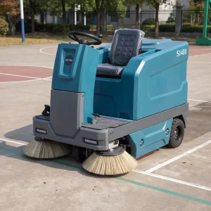 Electric Battery-Operated S1400 Ride-On Sweeper with Pure Copper Motor for Warehouse Floor Cleaning