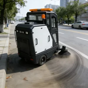 Electric Battery Ride on Road Sweeper SD Ride On Cleaning Cart with 220V 48V and 1 Year Warranty Vacuum Sweeper Heavy Duty