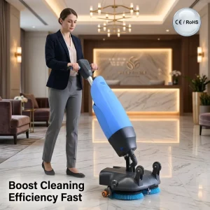 Electric Commercial Floor Cleaner Mini Compact Tile Marble Automatic Handheld Floor Scrubber Cleaning Machine