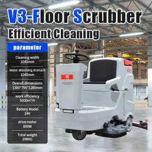 Electric Commercial Floor Scrubber Machine, 5000m2/H, for Parking Garages