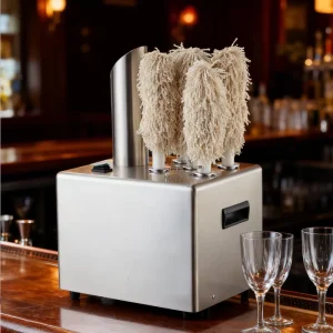 Electric Cup Washer and Wine Glass Polishing Machine with Stainless Steel Construction
