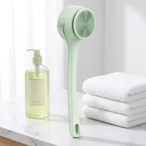 Electric Dual-Handle Detachable Rotating Body Scrubber Waterproof Bath Brush