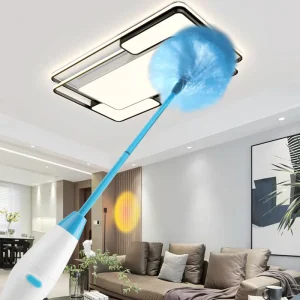 Electric Feather Duster Brush with Adjustable 360-Degree Rotation