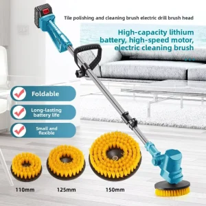 Electric Floor Grinder Polisher Cordless Multi in one Cleaning Machine Telescopic Handle Sweeper Mopping Construction Tools