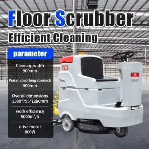 Electric Floor Scrubber Machine with 95L/100L Tank Factory Direct