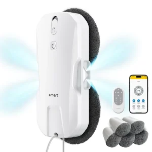 Electric Glass Vacuum Cleaning Robot with Ultrasonic Water Spray, Multiple Cleaning Modes, and Brushless Motor