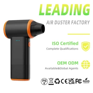 Electric Industrial Air Duster Blower and Vacuum 110000RPM Portable Handheld Brushless Motor ISO14001 CE RoHS Approved