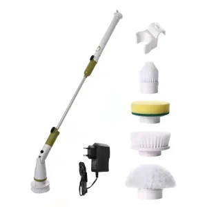 Electric Plastic Cleaning Brush with Nylon Bristles IPX5 Waterproof Rechargeable Cordless