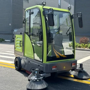 Electric Ride-On Battery Leaf Sweeping Machine for Industrial Outdoor Cleaning