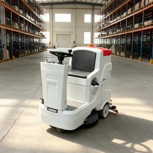 Electric Ride-On Burnishing Floor Sweeper Machine for Warehouse, Factory, Exhibition Hall