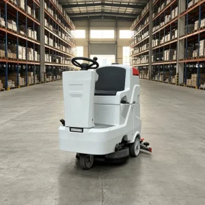 Electric Ride-On Burnishing Floor Sweeper Machine for Warehouse, Factory, Exhibition Hall