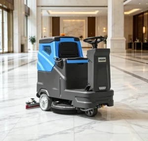 Electric Ride-On Floor Scrubber with Cold Water Cleaning, 100Ah Battery, 24V