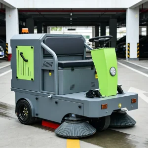 Electric Ride-On Floor Sweeper Battery-Powered Industrial Cleaning Machine for Factory Warehouse Concrete CE