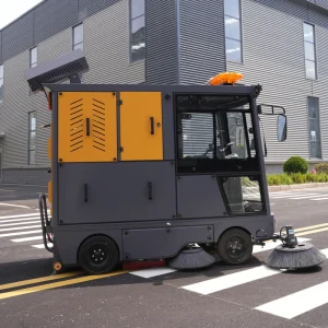 Electric Ride-On Floor Sweeper for Warehouse Factory Workshop Commercial Use