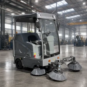 Electric Ride-On Industrial Battery Floor Sweeper with Automatic Cleaning for Warehouses, CE