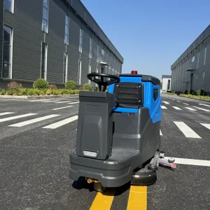 Electric Ride-On Industrial Floor Scrubber Dryer, 24V Battery Operated, for Cement and Epoxy Floors