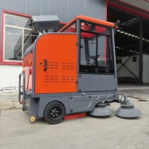 Electric Ride-On Industrial Floor Sweeper with Brush Vacuum for Factory Warehouse Parking Lot
