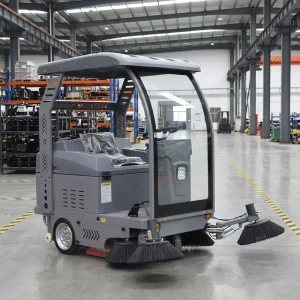 Electric Ride-On Industrial Floor Sweeper with Vacuum for Outdoor Roads and Warehouses
