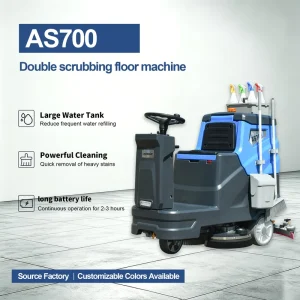 Electric Ride-On Sweeper and Floor Scrubber with 90L Water Tank for Porcelain Tile and Wood Floors