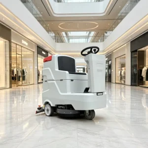 Electric Self-Propelled Battery-Powered Ride-On Floor Scrubber and Polishing Machine