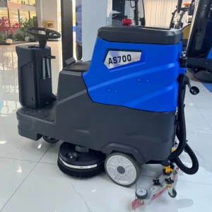 Electric Self-Propelled Ride-on 24V Brush Floor Sweeper Scrubber Low-Noise Industrial Cleaner
