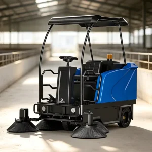 Electric Semi-Enclosed Low-Noise Ride-On Self-Propelled Commercial Street Sweeper Floor Cleaner Dust Collection Machine