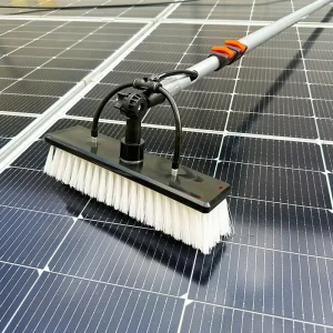 Electric Solar Panel Cleaning Brush Flexible Battery Plug-in Power Telescopic Water-fed Design Factory Direct