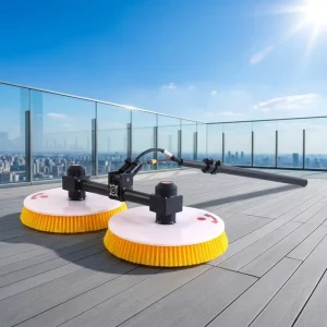 Electric Solar Panel Cleaning Robot with Telescopic Rods 3.5M 5.5M 7.5M Cleaning Brush