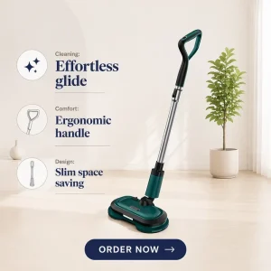 Electric Spin Mop Dual-Spinning Floor Mop Cleaner Wireless Rechargeable Cordless Wet/Dry Cleaning Waxing Floors