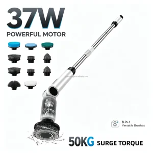 Electric Spin Scrubber Multi-function Cleaning 60-120Mins Working Time Type-C Charging Wireless Spin Brush Tile Glass Bathtub