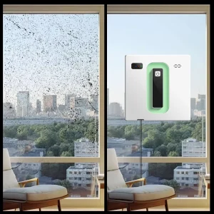 Electric Window Cleaning Robot with Automatic Pathfinding and Secure Glass Cleaning